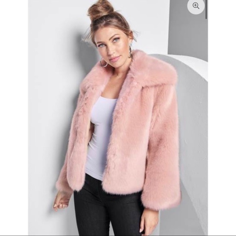 Venus Blush Faux Fur Coat